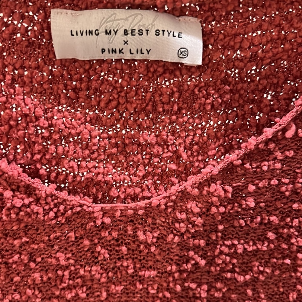 Pink Lily x Living My Best Style off-the-shoulder sweater - Picture 5 of 8